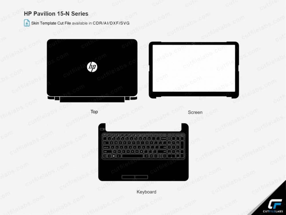 HP Pavilion 15-n Series (2013) Cut File Template