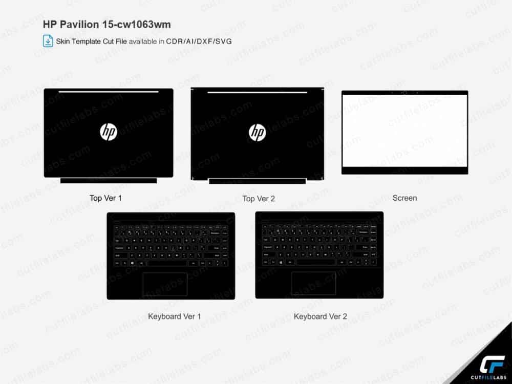 HP Pavilion 15-cw1063wm (2020) Cut File Template