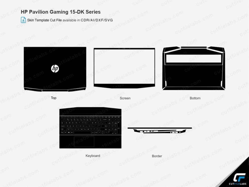 HP Pavilion Gaming 15-dk Series Cut File Template