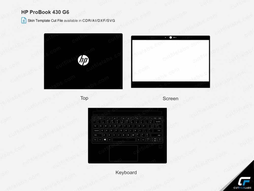HP ProBook 430 G6 (2019) Cut File Template