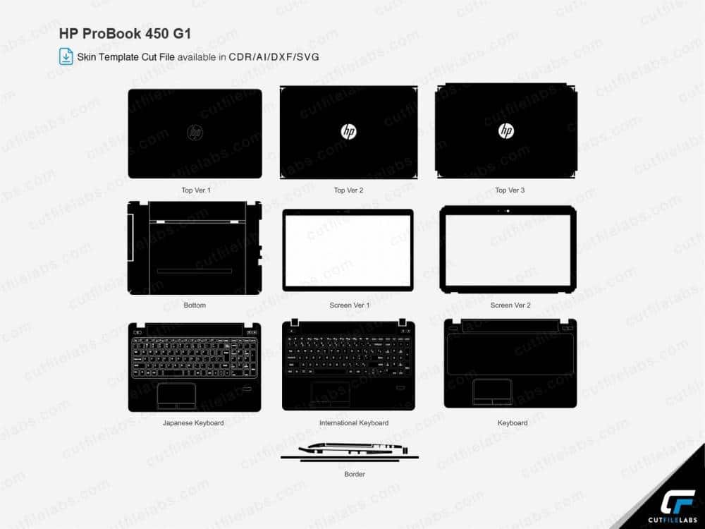 HP ProBook 450 G1 Cut File Template
