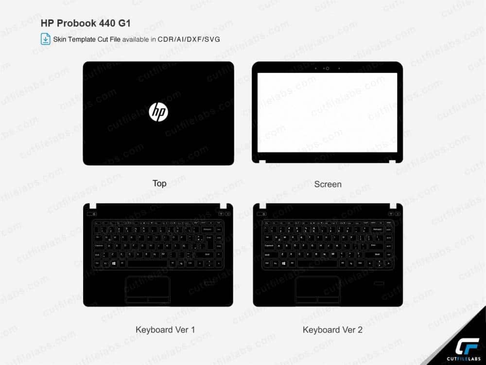 HP ProBook 440 G1 (2014) Cut File Template