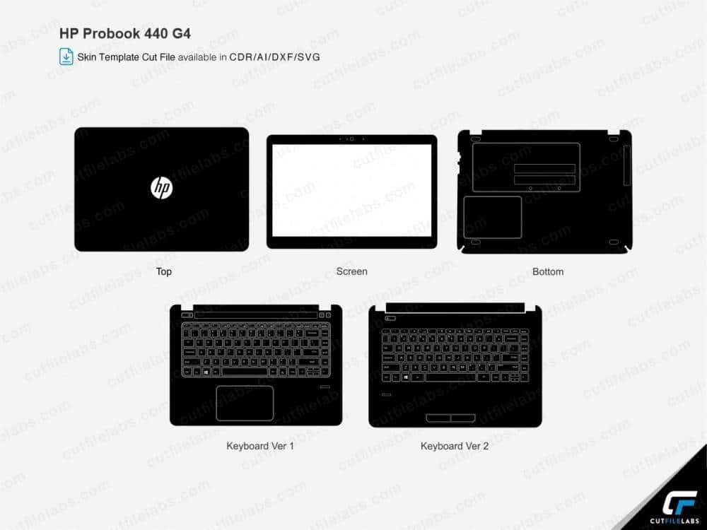 HP ProBook 440 G4 (2017) Cut File Template