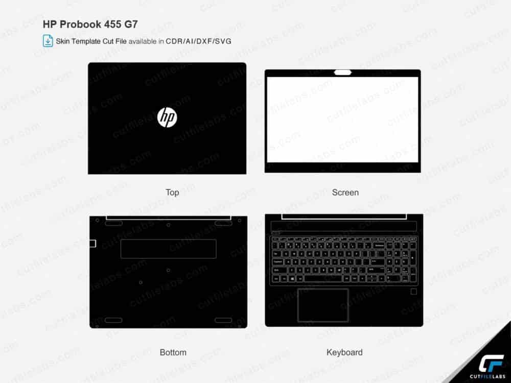 HP ProBook 455 G7 (2020) Cut File Template
