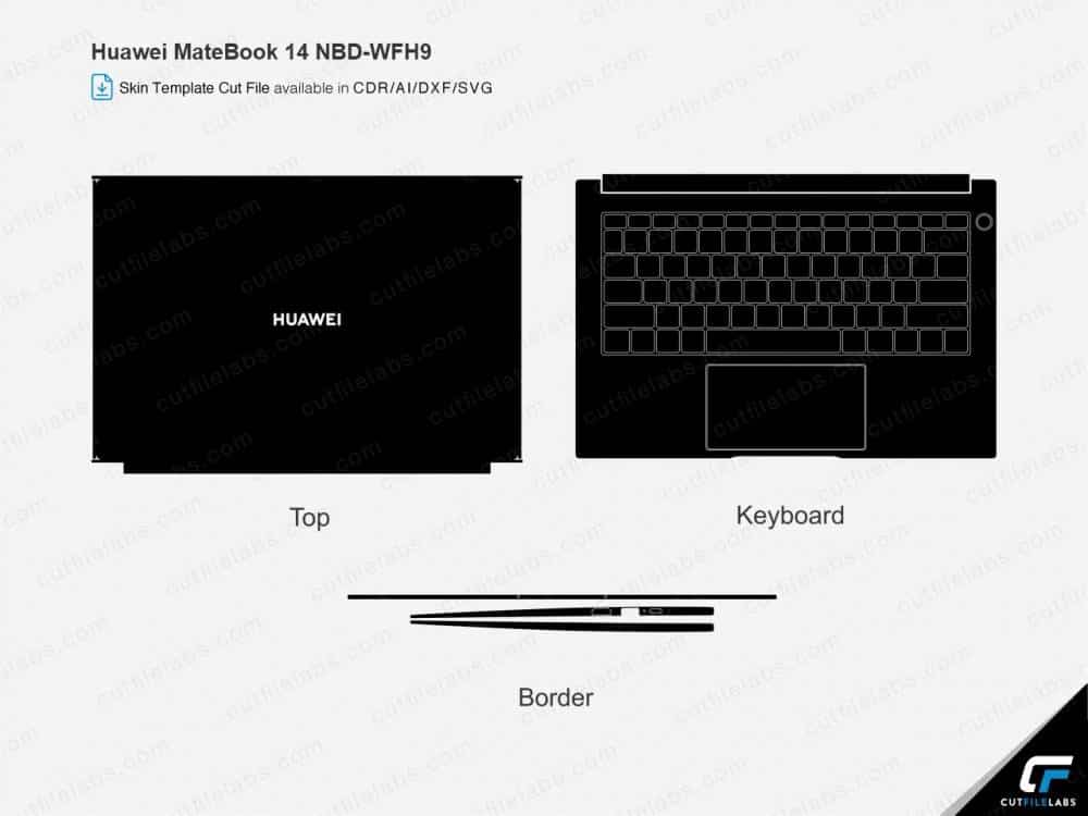 Huawei MateBook D14 Series Cut File Template