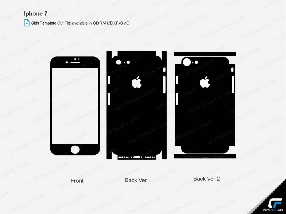 iPhone 7 (2016) Cut File Template