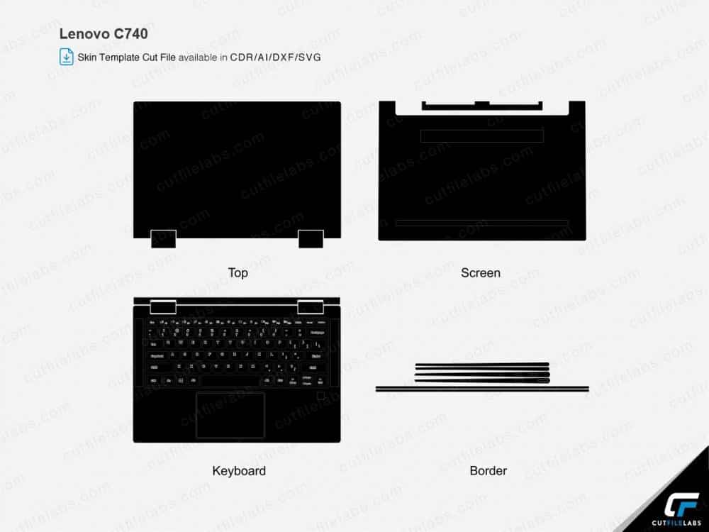 Lenovo Yoga C740 14″ 14IML (2019) Cut File Template