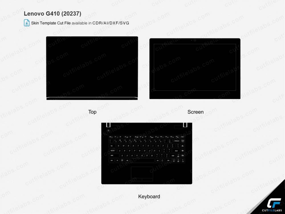 Lenovo G410 (20237) (2015) Cut File Template