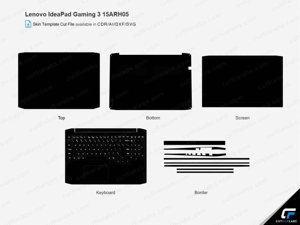 Lenovo Ideapad Gaming 3 15ARH05 Cut File Template