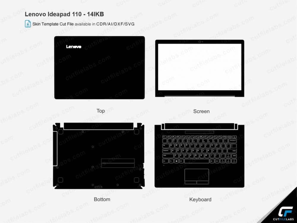 Lenovo Ideapad 110 – 14IKB Cut File Template