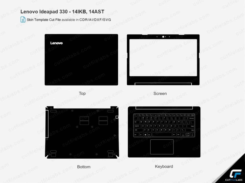 Lenovo Ideapad 330 – 14IKB, 14AST Cut File Template