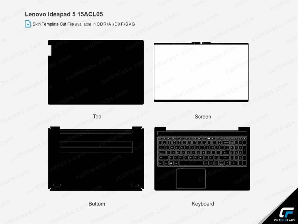Lenovo Ideapad 5 15ACL05 Cut File Template