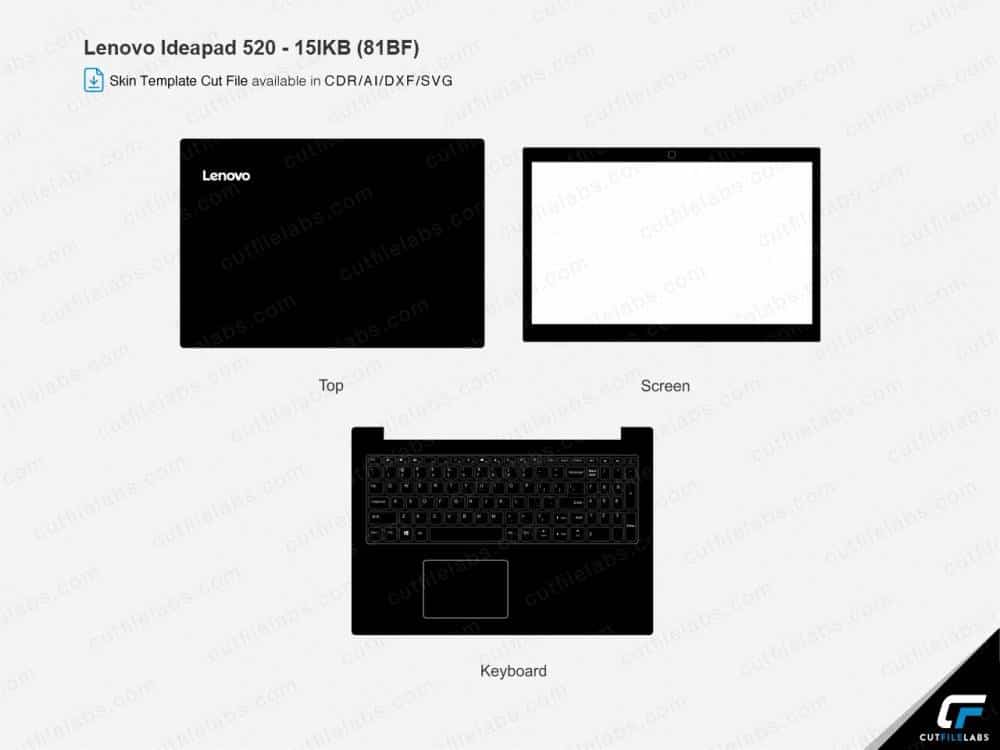 Lenovo IdeaPad 520 – 15IKB (81BF) (2017) Cut File Template