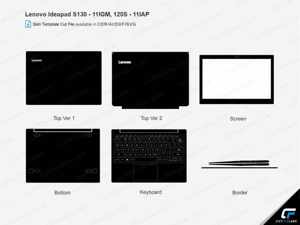 Lenovo Ideapad S130 – 11IGM, 120S – 11IAP Cut File Template