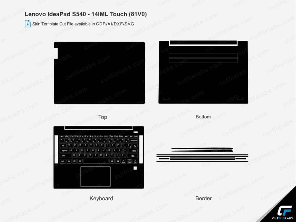 Lenovo IdeaPad S540-14IML Touch (2019) Cut File Template