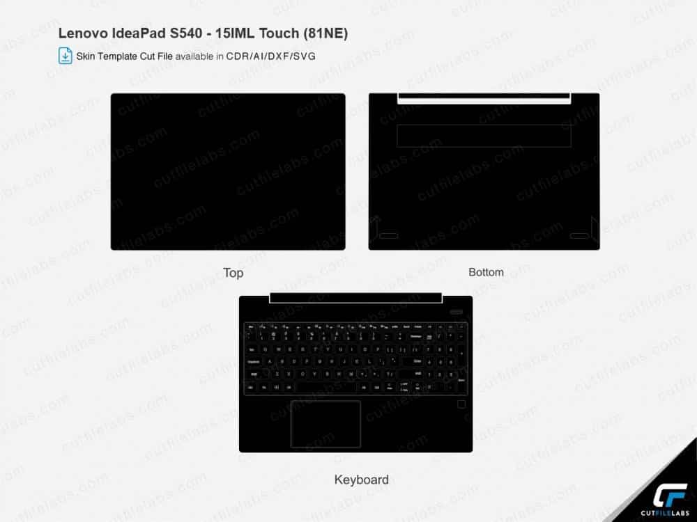 Lenovo IdeaPad S540-15IML Touch (81NE) (2019) Cut File Template