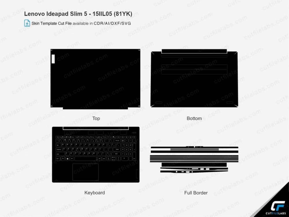 Lenovo Ideapad Slim 5 – 15IIL05 (81YK) Cut File Template