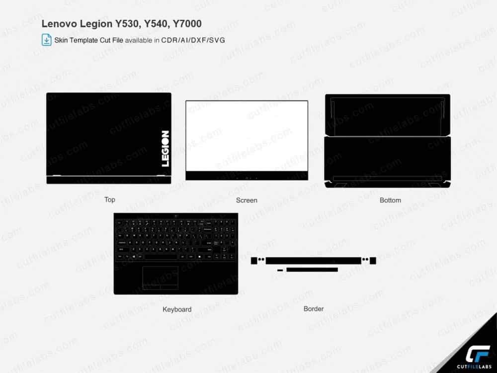 Lenovo Legion Y530, Y540, Y7000 Cut File Template