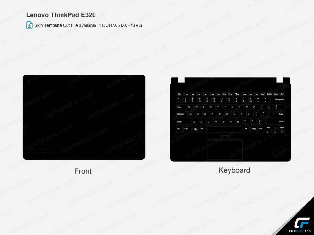 Lenovo ThinkPad Edge E320 (2012) Cut File Template