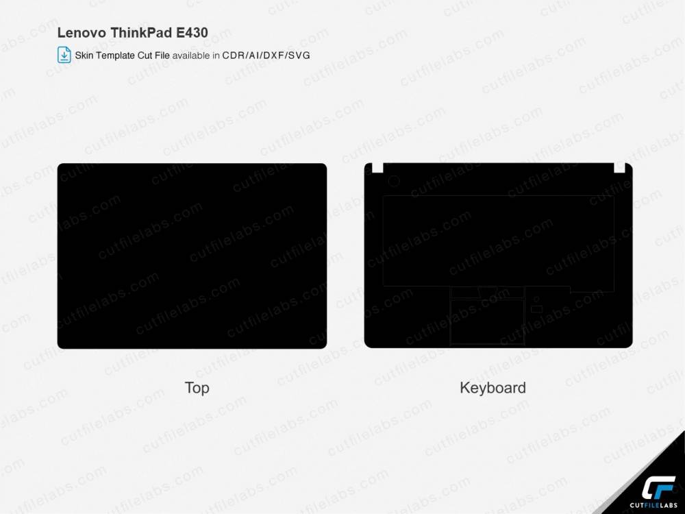 Lenovo ThinkPad Edge E430 (2012) Cut File Template