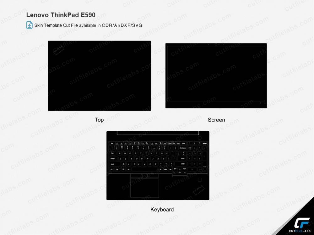 Lenovo ThinkPad E590 (2019) Cut File Template