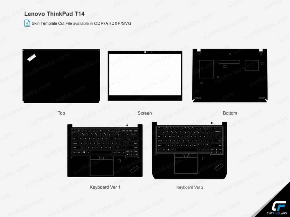 Lenovo ThinkPad T14 (2020) Cut File Template