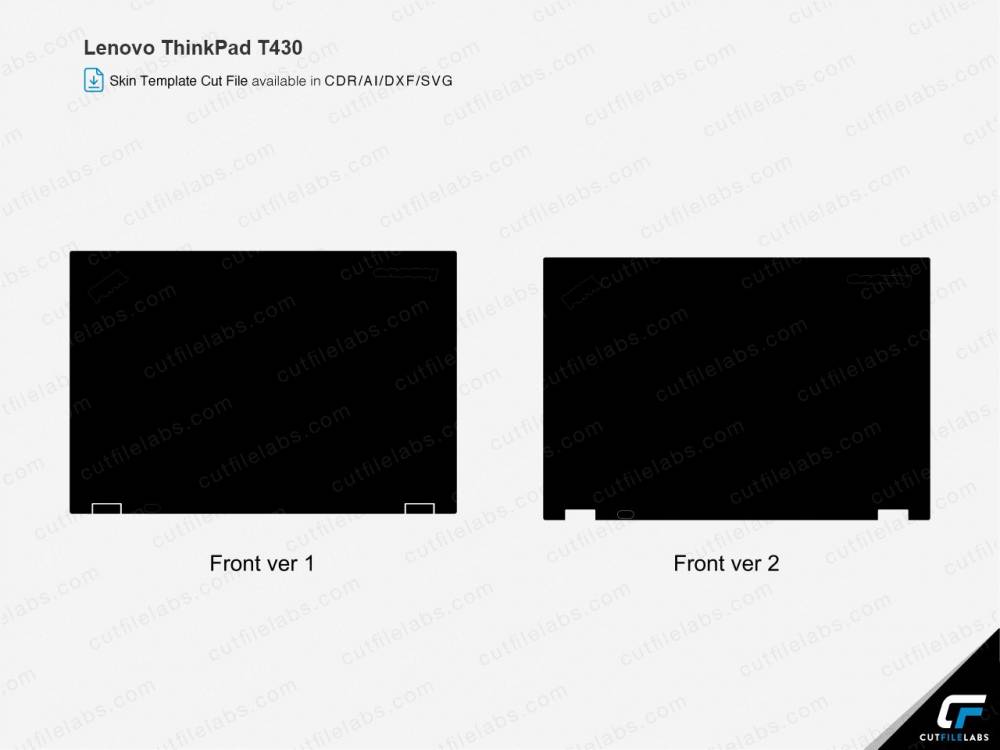Lenovo ThinkPad T430 (2012) Cut File Template
