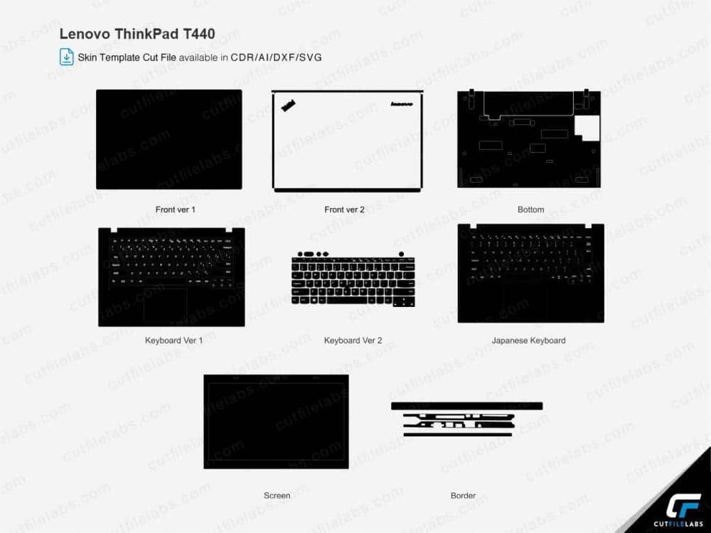Lenovo Thinkpad T440 Cut File Template