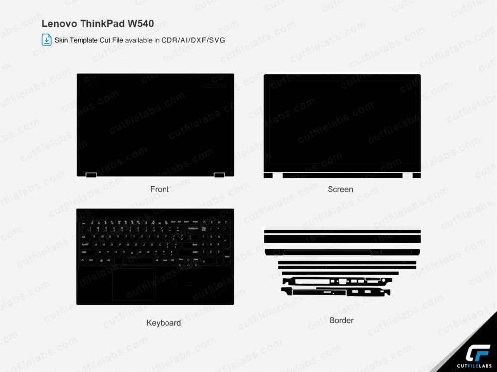 Lenovo Thinkpad W540 Cut File Template