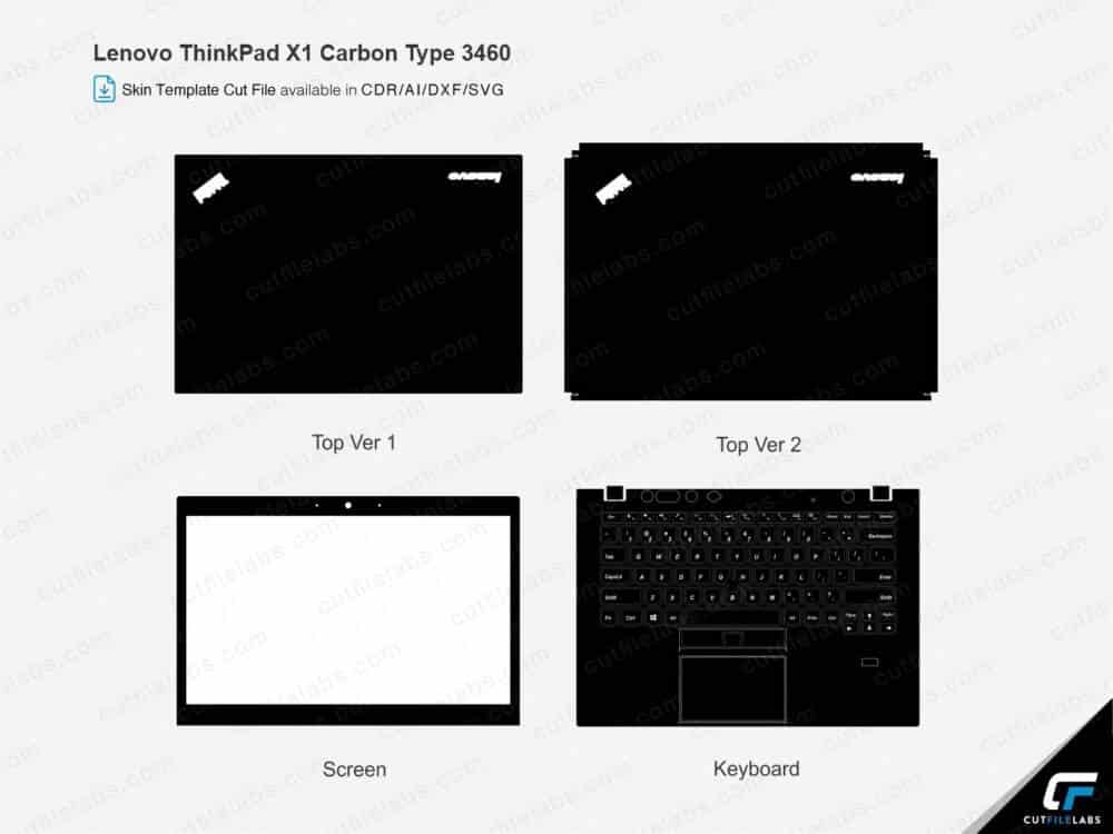 Lenovo ThinkPad X1 Carbon Type 3460 Cut File Template