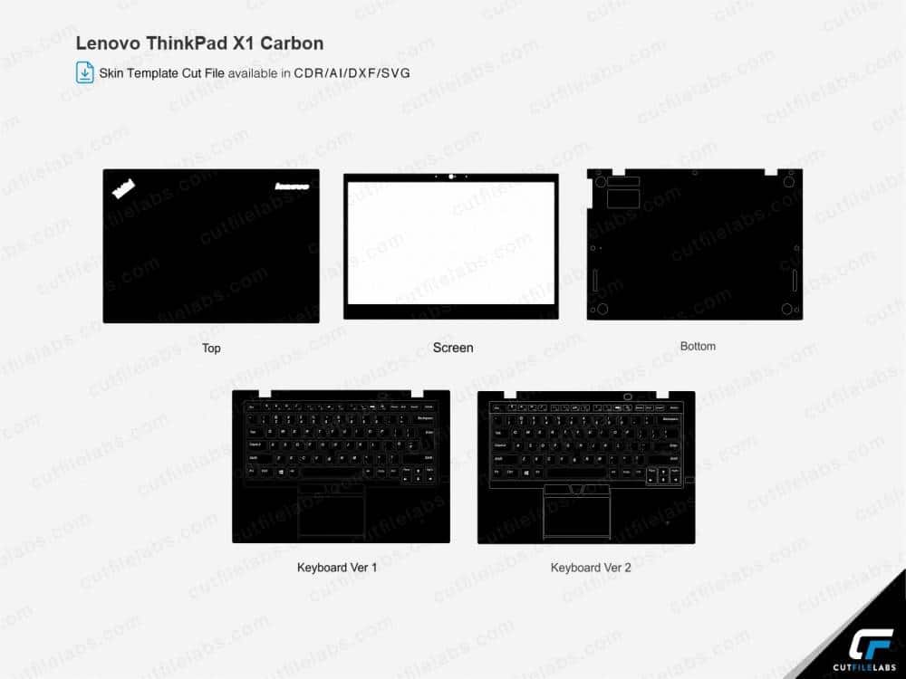 Lenovo ThinkPad X1 Carbon (2012) Cut File Template
