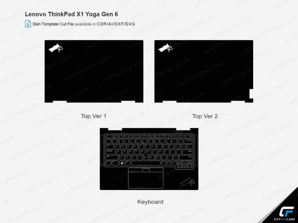 Lenovo ThinkPad X1 Yoga Gen 6 (2021) Cut File Template