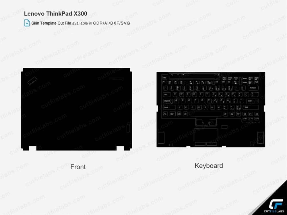 Lenovo ThinkPad X300 Cut File Template