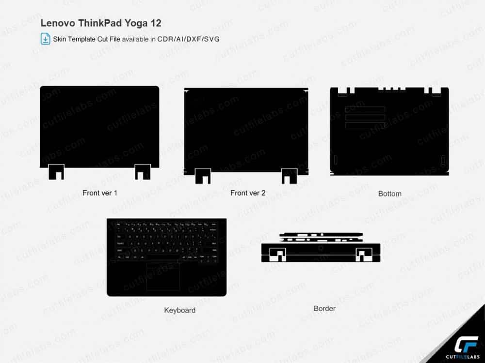 Lenovo ThinkPad Yoga 12 (2015) Cut File Template