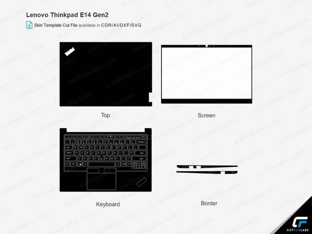Lenovo ThinkPad E14 Gen2 Cut File Template