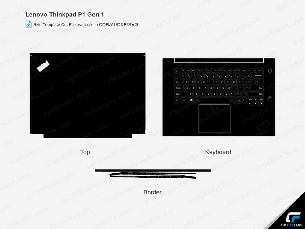 Lenovo Thinkpad P1 Gen 1 Cut File Template