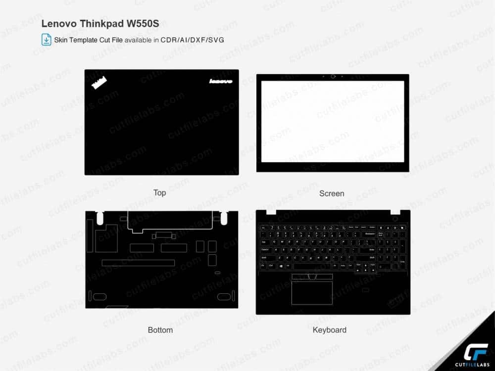 Lenovo Thinkpad W550s Cut File Template