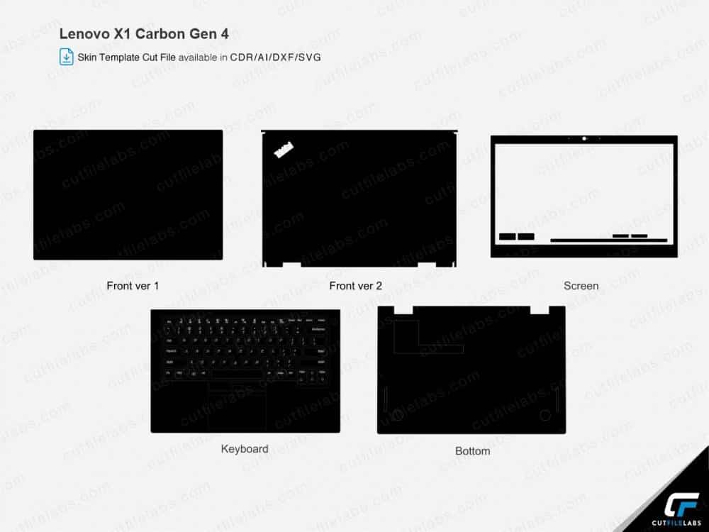 Lenovo ThinkPad X1 Carbon Gen 4 Cut File Template