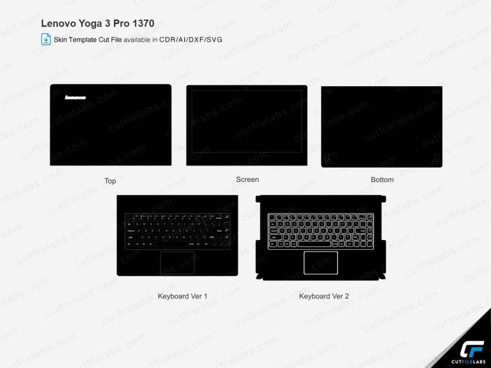 Lenovo Yoga 3 Pro 1370 (2016) Cut File Template