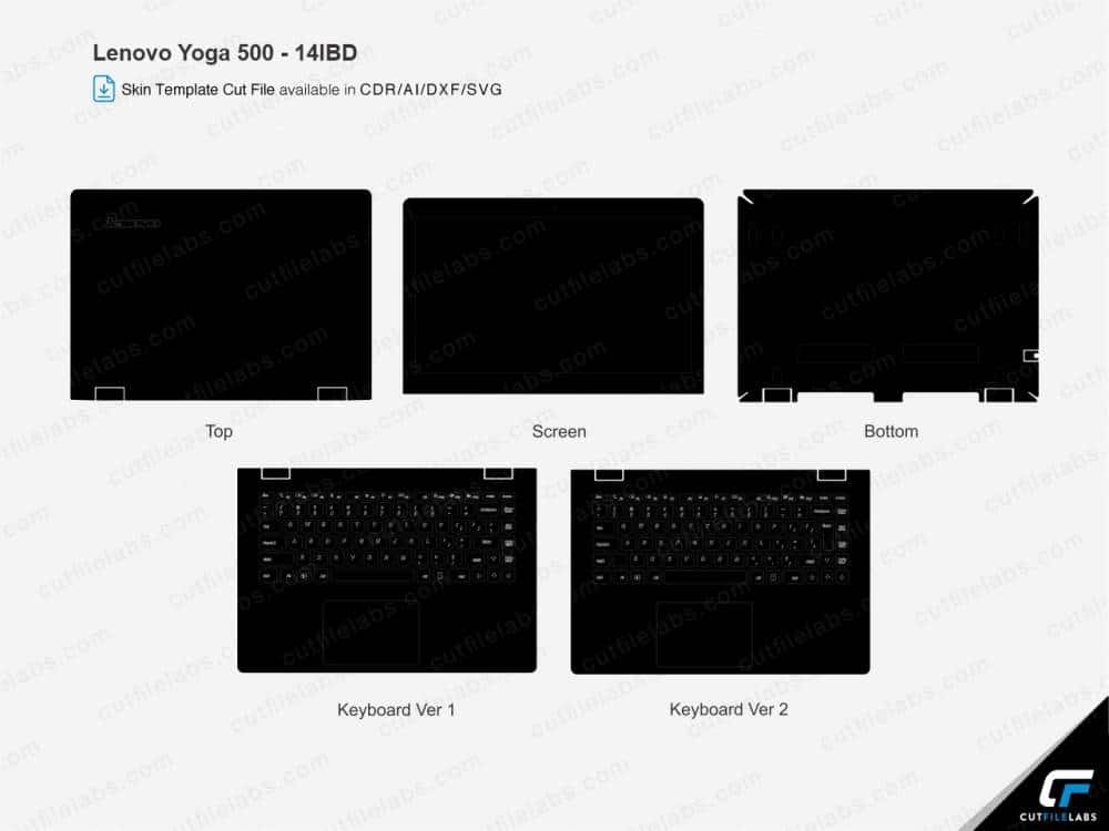 Lenovo Yoga 500 – 14IBD Cut File Template