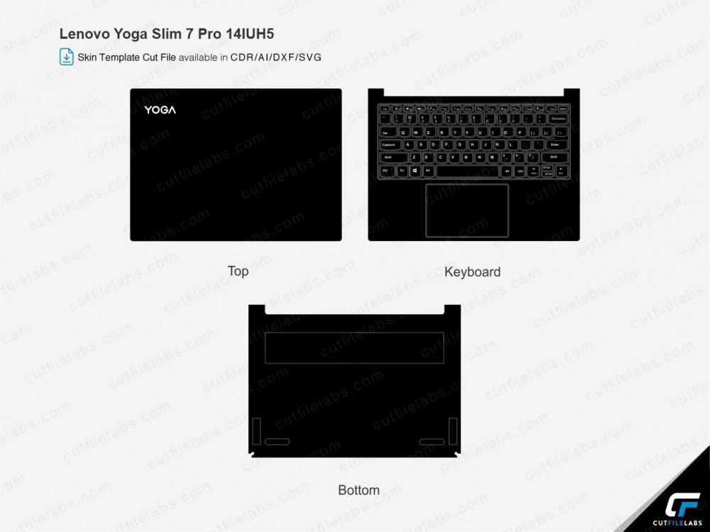 Lenovo Yoga Slim 7 Pro 14IUH5 Cut File Template