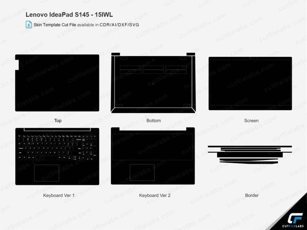 Lenovo IdeaPad S145-15IWL (2019) Cut File Template