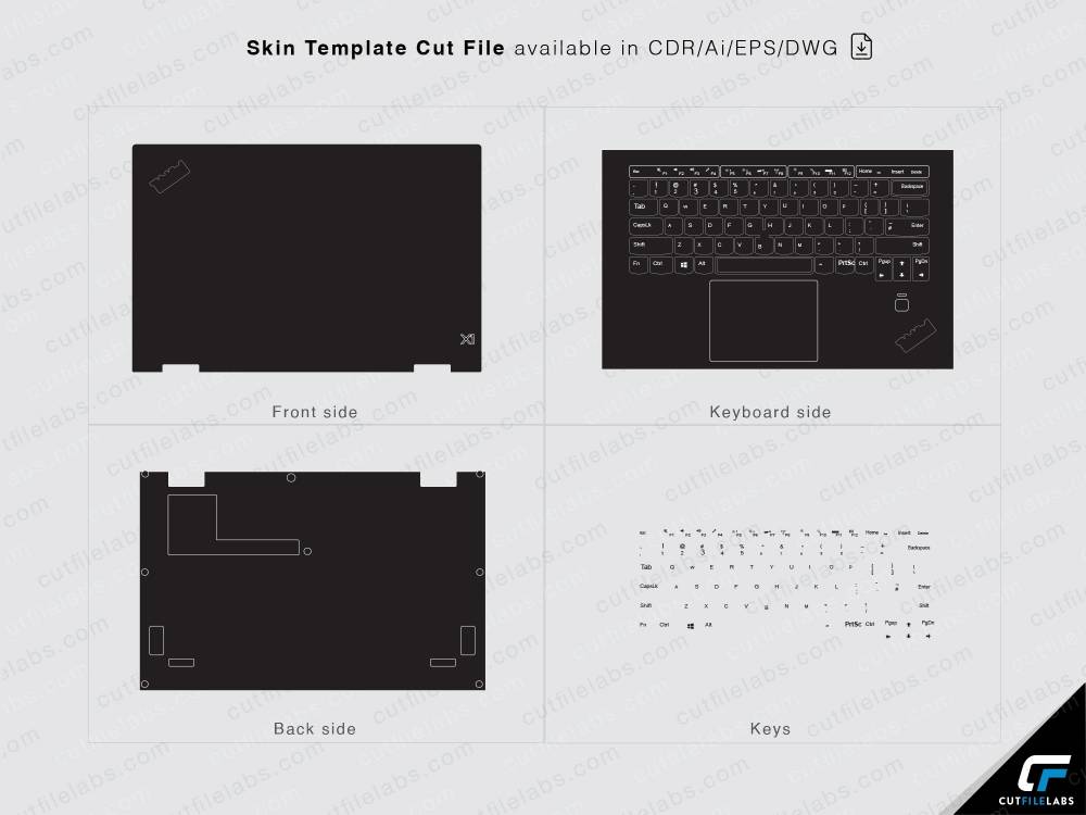 Lenovo ThinkPad X1 Carbon Gen 3 (2015) Cut File Template