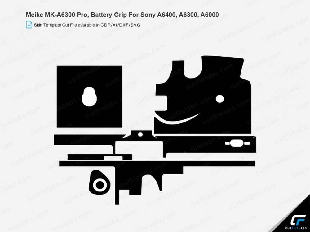 Meike MK-A6300 Pro, Battery Grip for Sony A6400, A6300, A6000 (2019) Cut File Template