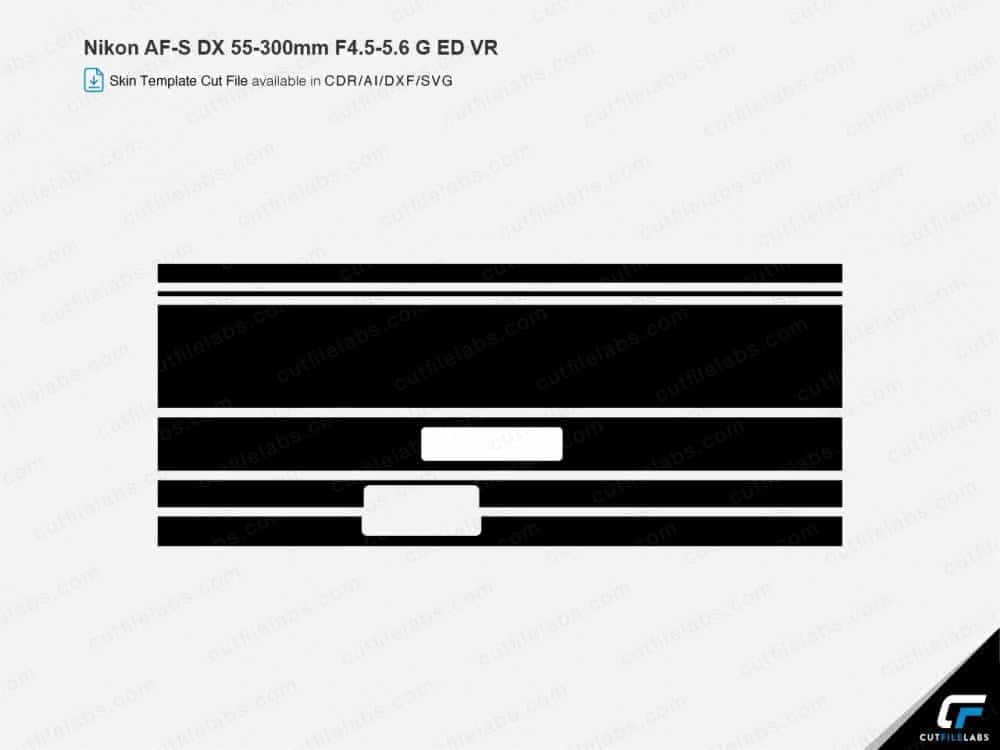 Nikon AF-S DX 55-300mm F4.5-5.6 G ED VR Cut File Template