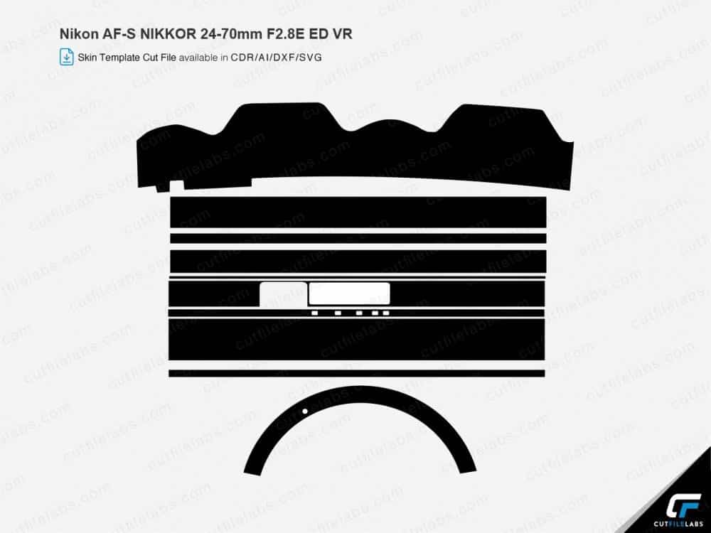 Nikon AF-S NIKKOR 24-70mm F2.8E ED VR (2015) Cut File Template