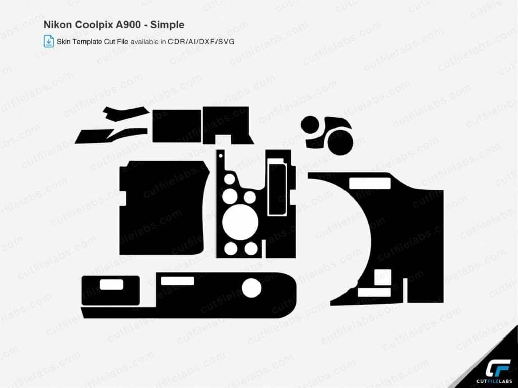 Nikon Coolpix A900 Cut File Template