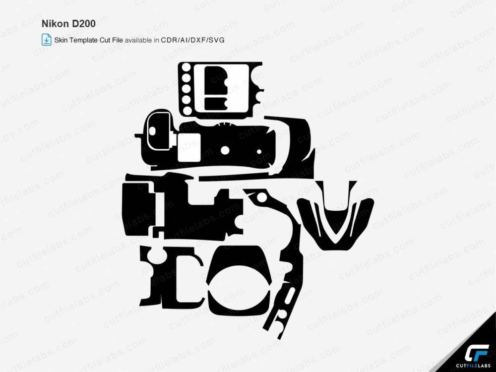 Nikon D200 (2005) Cut File Template