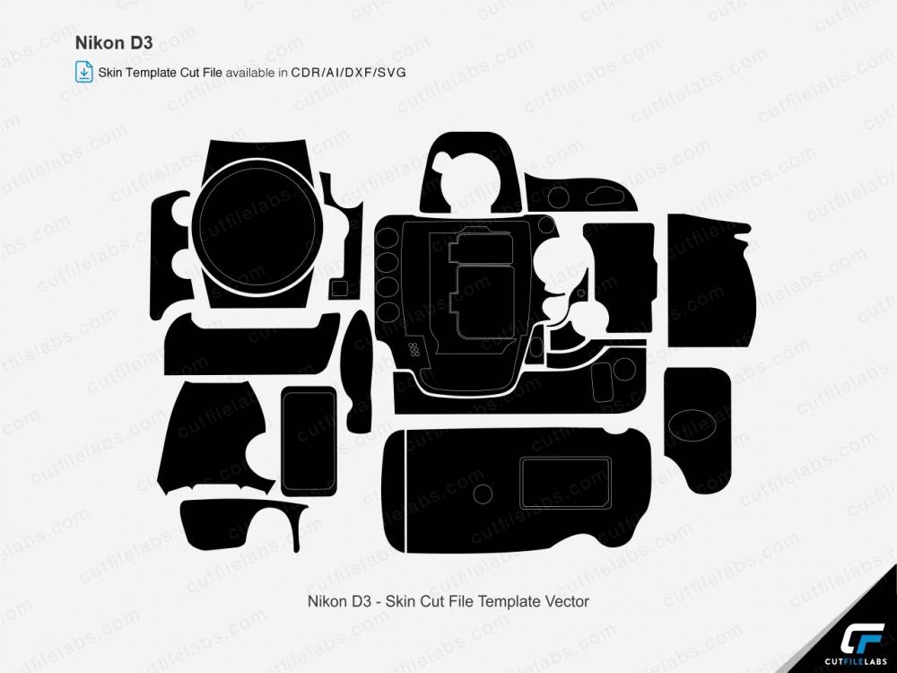 Nikon D3 (2007) Cut File Template