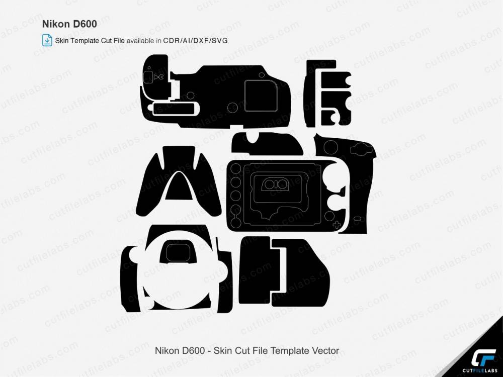 Nikon D600 (2012) Cut File Template